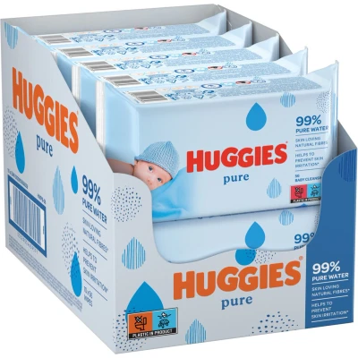 Afbeelding van Huggies Pure Billendoekjes 560 babydoekjes 10 x 56
