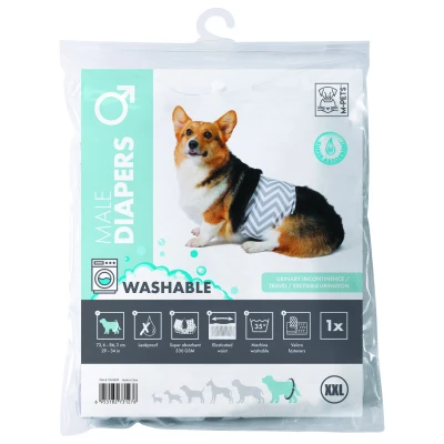 Afbeelding van Mpets Wasbare Luier Training &amp; Gedrag 29x37x7 cm Wit Grijs Voor Reuen Xxl