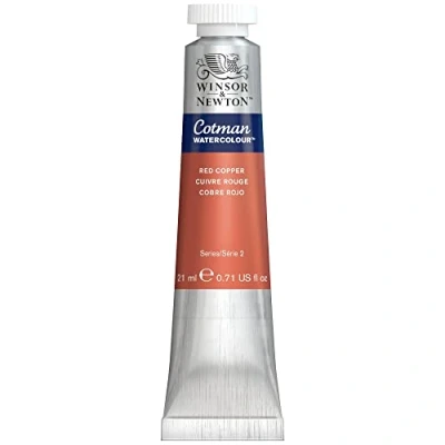 Afbeelding van Winsor &amp; Newton 0308471 Cotman Metallic Watercolour Studio Aquarelverf, levendige kleuren van hoge kwaliteit met zeer goede verwerkingseigenschappen, 21ml tube Copper Red