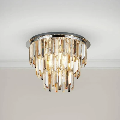 Afbeelding van Searchlight Plafondlamp Clarissa met kristallen