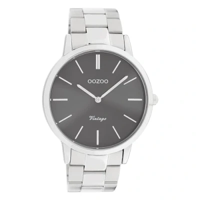 Afbeelding van OOZOO C20021 Horloge Vintage staal zilverkleurig grijs 42 mm