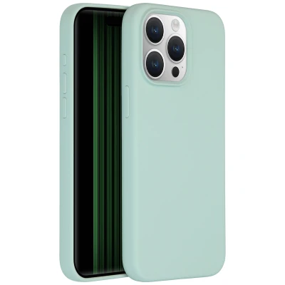 Afbeelding van Apple iPhone 15 Pro Max MagSafe Hoesje Siliconen en TPU (zacht) Accezz Softcase/Backcover Blauw Telefoonhoesje