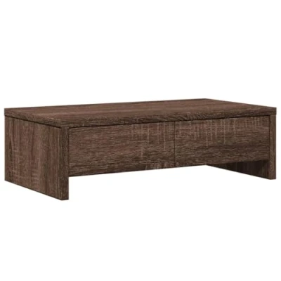 Afbeelding van vidaXL Monitorstandaard met lades 50x27x15 cm hout bruin eikenkleurig