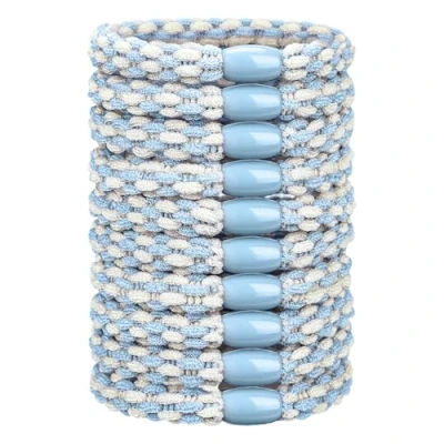Afbeelding van JessLab Haar Elastieken voor Vrouwen, Geen Beschadiging Gevlochten Haarbanden, Rekbaar en Duurzaam, Zachte Paardenstaart Houders, Stijlvolle Multi Kleur Haarbanden (10 Stuks), Blauw
