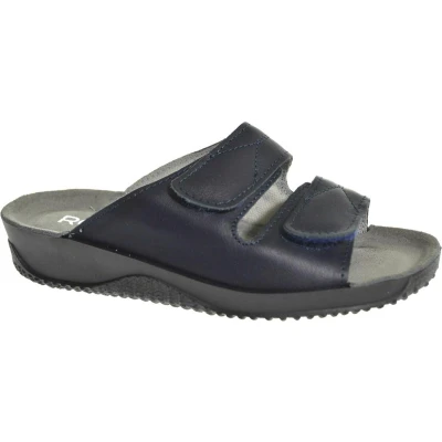 Afbeelding van Rohde Dames Slipper Klittenbandsluiting Blauw 38