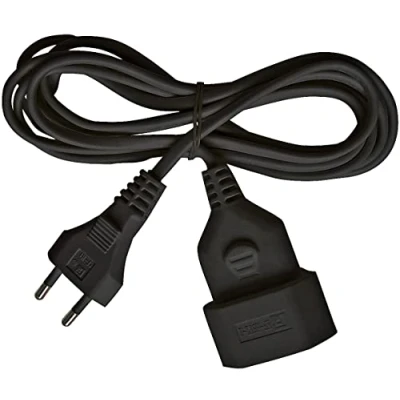 Afbeelding van Brennenstuhl kunststof verlengkabel (voor binnen, 5 m kabel, met Euro stekker en koppeling) zwart
