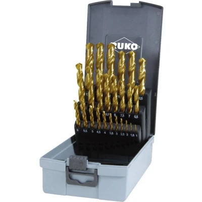 Afbeelding van RUKO 250215TRO HSS G Spiraalboorset 25 delig 1 mm, 1.5 2 2.5 3 3.5 4 4.5 5 5.5 6 6.5 7 7.5 8 8.5 9