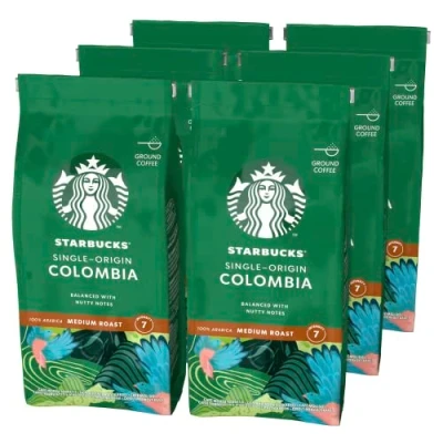 Afbeelding van STARBUCKS Single Origin Colombia, Medium Roast, Gemalen Filterkoffie 200g (6 Zakken)