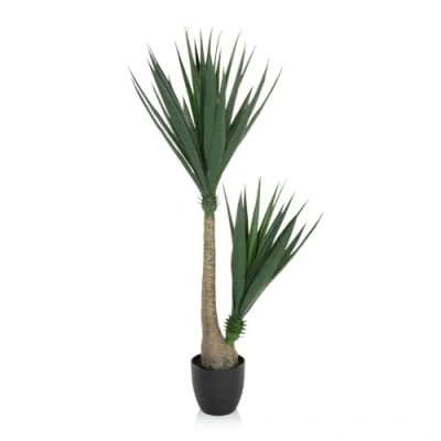 Afbeelding van hjh OFFICE Kunstplant Yucca palm hoogte 135 cm groen palmlelie kunstboom grote kamerplant kunstlijk, 871007