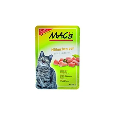 Afbeelding van MAC&#039;s Cat Maaltijdzakjes 12 x 100 g Kattenvoer Kip Puur