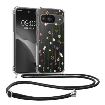 Afbeelding van kwmobile telefoonhoesje geschikt voor Google Pixel 9 / Pro Hoesje met telefoonkoord Back cover smartphone Case in meerkleurig transparant
