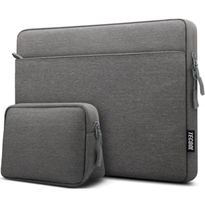 Afbeelding van TECOOL 14 inch laptophoes Sleeve Case voor 14&#039;&#039; Lenovo Thinkpad Ideapad HP Dell Acer ASUS Chromebook notebook Laptop, 15,3&#039;&#039; MacBook Air 15 M3 M2, Waterbestendige beschermhoes, Donkergrijs