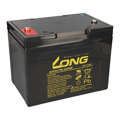 Afbeelding van Kung Long Lood vlies accu KPH75 12NE, 12 V, 75 Ah, cyclusbestendig