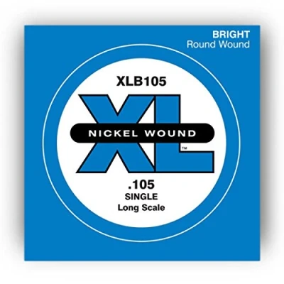 Afbeelding van D&#039;Addario 105 Lange Schaal Nikkel Wond Enkele String voor Basgitaar