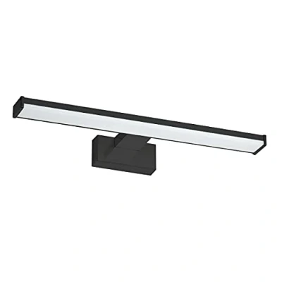 Afbeelding van Oktaplex Lighting LED spiegellamp 40cm zwart wandmontage 3000K warm wit 8W 570lm badkamer