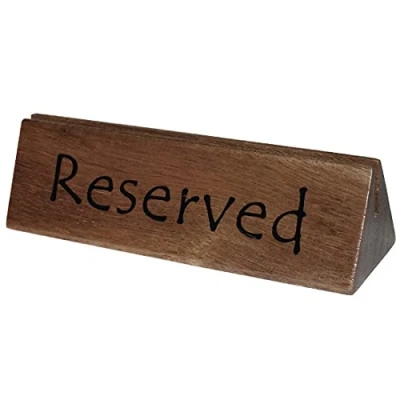 Afbeelding van Olympia acaciahouten reserveerbordje en menuhouder (10 stuks)