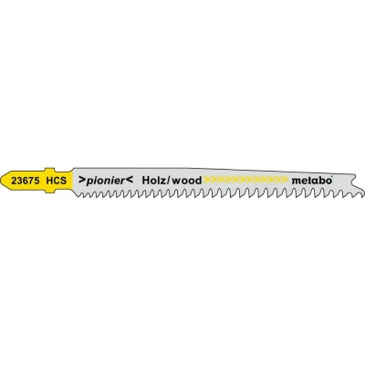 Afbeelding van Metabo 623617000 decoupeerzaagbladen voor hout: rechte en zuivere sneden, 2 6 mm/slijptanden, tanden, vrij. HCS 91 mm