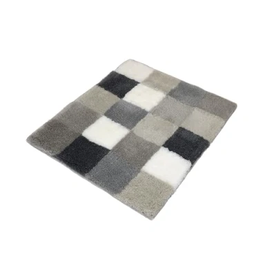 Afbeelding van Kleine Wolke Badmat Caro flanel grijs 55x65cm