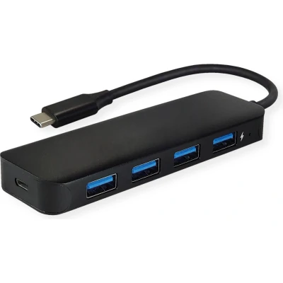 Afbeelding van VALUE USB 3.2 Gen 1 hub, 4 poorts, type C aansluitkabel