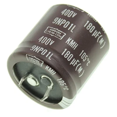 Afbeelding van 2x Snap In Elektrolytische condensator Radiaal 180µF 400V 105C KMH400VN18130X30T2 d30x30mm 180uF