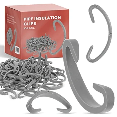 Afbeelding van Clips klemmen 100 stuks polypropyleen sluitclips isolatie PE rubberen buisisolatie sluitklemmen buisklemmen buisclips buishouders isolatieclips isolatieklemmen