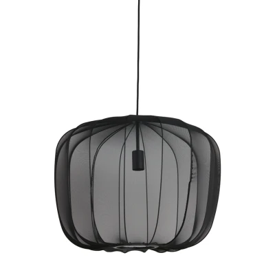 Afbeelding van Light &amp; Living Plumeria hanglamp Ø60x45 cm zwart Stof