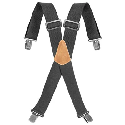 Afbeelding van Connex Bretels X vorm zwart in grootte verstelbaar hoog draagcomfort met vier metalen clips voor werkbroek, Blaumann &amp; Jeans van nylon elastisch onderhoudsvriendelijk / COX952122