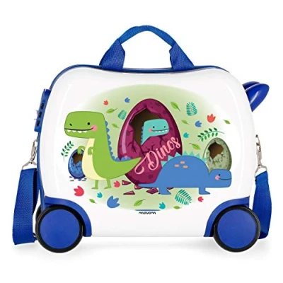 Afbeelding van MOVOM Happy Time kinderbagage 55 centimeter 32 meerkleurig (multicolor), Dinos, 41 centimeters, Kleine passagierij