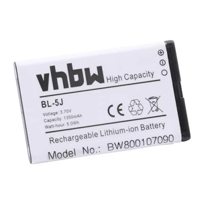 Afbeelding van vhbw Li Ion batterij 1350mAh (3,7V) voor smartphone telefoon Doro Primo 365, JBL MD 51W, Play Up, Siemens Gigaset SL930, Telekom Speedphone 701