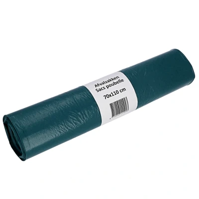 Afbeelding van 10x Afvalzak Cleaninq 70x110cm LDPE recycled T50 120L blauw