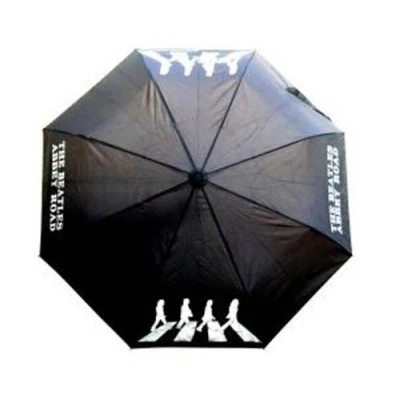 Afbeelding van The Beatles Paraplu: Abbey Road met intrekbare fitting, Zwart, Medium