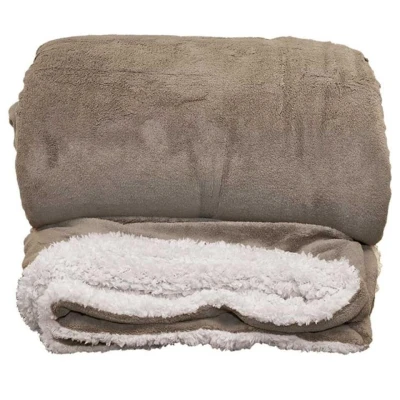 Afbeelding van Unique Living Plaid Lars XL 220x240 cm Taupe