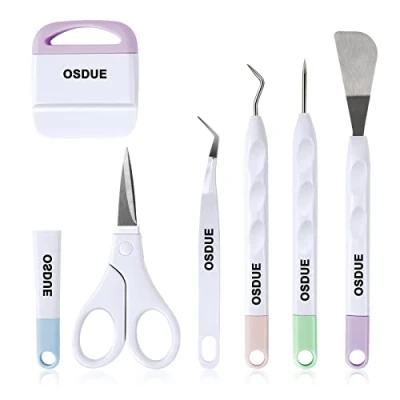 Afbeelding van OSDUE 6 STKS Vinyl Wieden Gereedschap, Craft Gereedschap Set, RVS Plotter Accessoires voor HTV, Cameo&#039;s, Lettering, Cricut Silhouet
