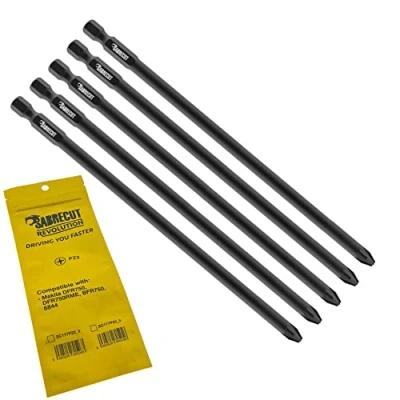 Afbeelding van 5 x SabreCut SC177PZ2_5 177 mm PZ2 compatibel met Makita DFR750 DFR750RME BFR750 6844 P 67789 Gipsplaten schroevendraaierbit Pozi No.2 Heavy Duty