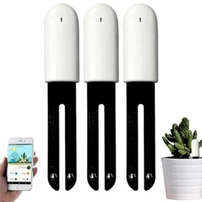 Afbeelding van 4 in 1 Bodemvochtigheidsmeter,Vochtigheidsmeter voor planten,Bodem Meters,Intelligente Plant Soil Tester Automatisch Bewaakt Vocht/Licht/Vruchtbaarheid/Temperatuurniveau,voor Mijia APP (3 verpakking)
