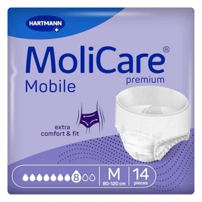 Afbeelding van 2x Molicare Premium Mobile 8 Druppels Medium 2015 ml Absorptie 14 stuks