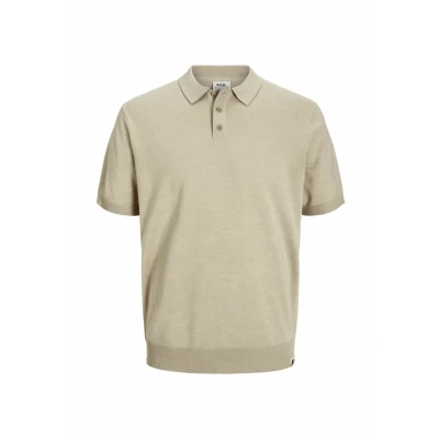 Afbeelding van R.D.D. Royal Denim Division Einfarbig Poloshirt, Heren, Maat: Large, White pepper