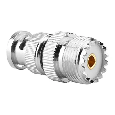 Afbeelding van coaxiale kabelconnector BNC stekker naar UHF SO239 PL 259 vrouwelijke jack kabeladapter 2 stuks adapter connector voor radioscanners
