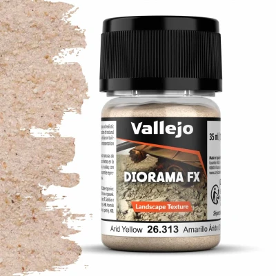 Afbeelding van Vallejo 26313 Landscape Textures 313 Droog Geel 0,1 0,6 mm 35ml Effecten potje