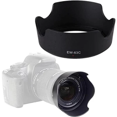 Afbeelding van BukkitBow Zonnekap voor Canon Camera EW 63C Beschermkap EF S 18 55mm f/3.5 5.6 IS STM