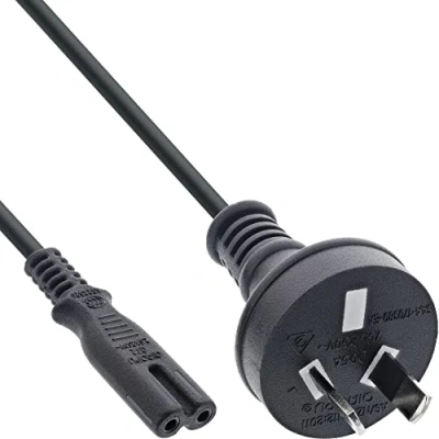 Afbeelding van InLine 16654B netsnoer, stekker Australië/Argentinië naar Euro 8 C7 stekker, 1,8 m