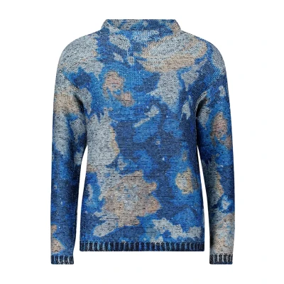 Afbeelding van Betty Barclay MIT Print Trui, Dames, Maat: 36, Blue camel