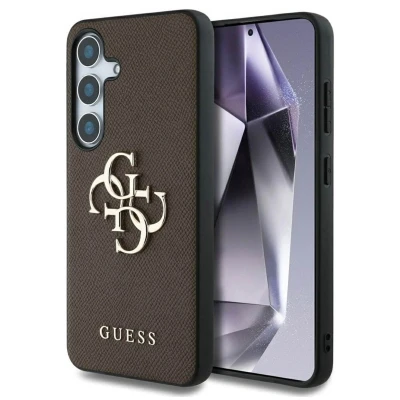 Afbeelding van Samsung Galaxy S25 Plus Hoesje Kunststof Guess Hardcase/Backcover Bruin Telefoonhoesje