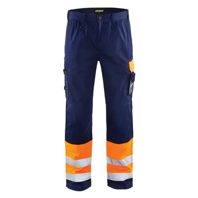 Afbeelding van Blaklader Werkbroek Hi vis 158 4 ORANJE/MARINEBLAUW C156