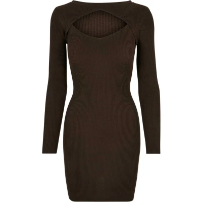 Afbeelding van Urban Classics CUT OUT Etuijurk, Dames, Maat: 4XL, Brown