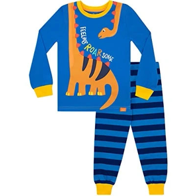 Afbeelding van Harry Bear Jongens Nauwsluitende pasvorm Pyjama&#039;s Dinosaur Blauw 116
