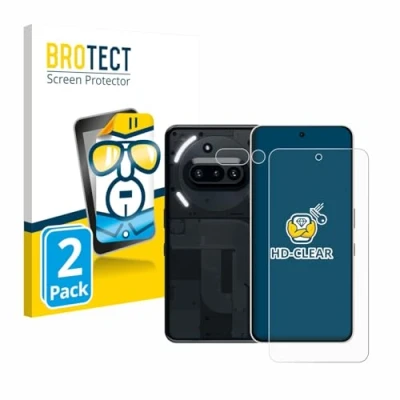Afbeelding van BROTECT Screenprotector voor Nothing Phone (3a) (Voor+Camera) Folie Beschermfolie transparant (2 Stuks)
