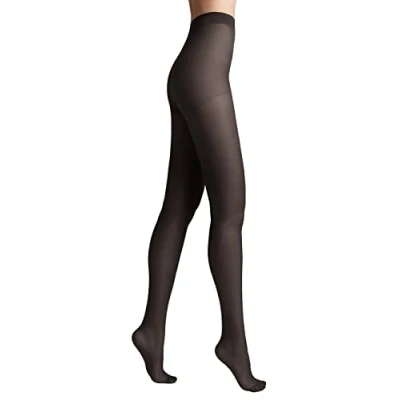 Afbeelding van Conte elegant matte damespanty met zijdeeffect versterkte dunne panty extreem flexibel NUANCE 40 beige Maat 29 Zwart 4
