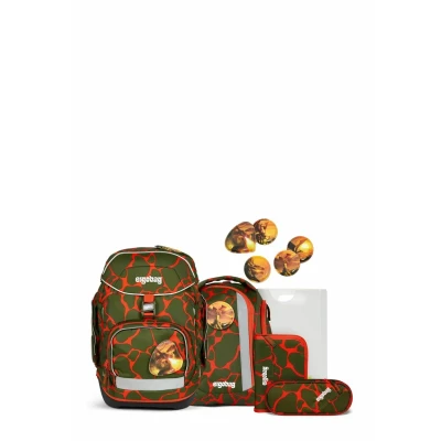 Afbeelding van Ergobag Lumiedition Packset 6TEILIG Schooltas set voor kinderen, Maat: One Size, Feuerspeibär