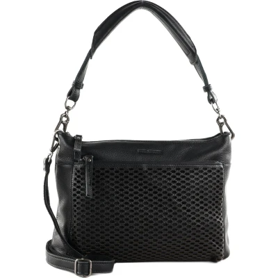 Afbeelding van FREDsBRUDER Leren Schoudertas MY Midi Shoulderbag Black Zwart